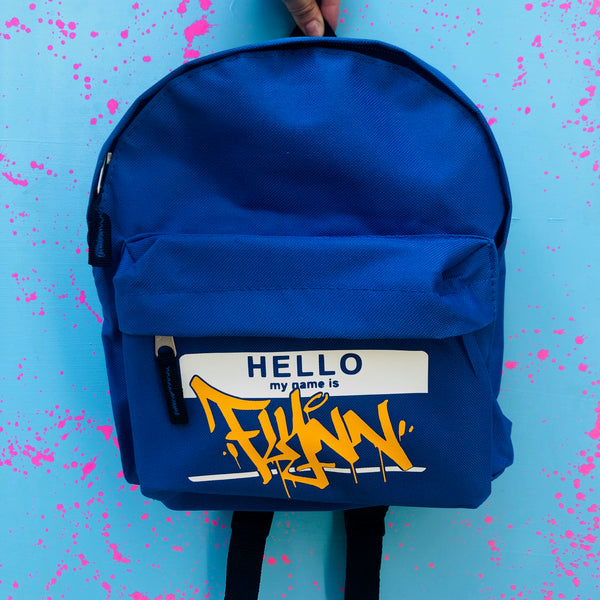 Kids Personalised Hello My Name Is Backpack