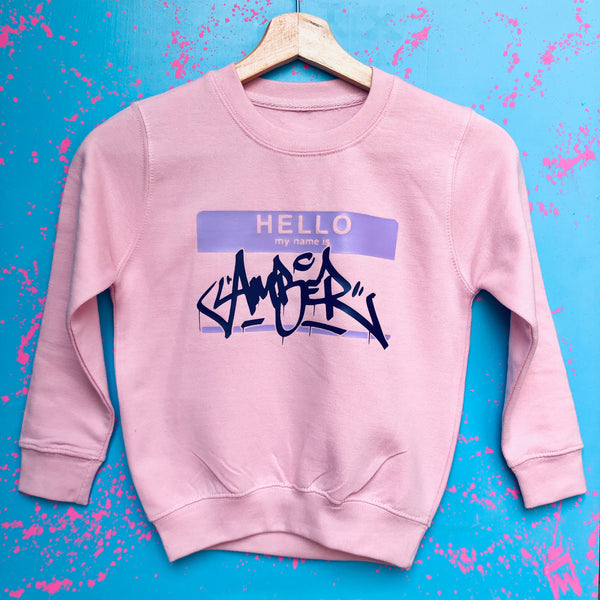 Kids Hello My Name Is Custom Sweatshirt