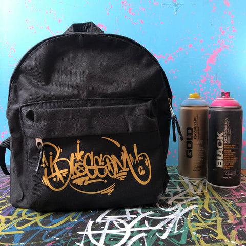 Kids Personalised Graffiti Name Backpack