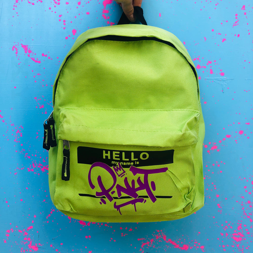 Kids Personalised Hello My Name Is Backpack
