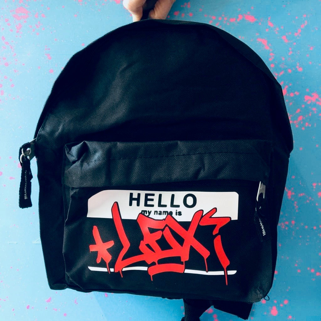 Kids Personalised Hello My Name Is Backpack